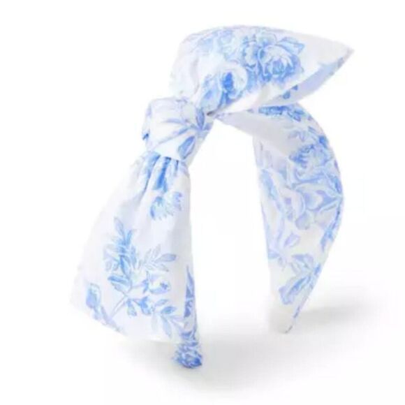 Janie and Jack 100049201 purple and white toille floral headband NWT - Picture 2 of 6